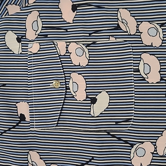Tommy Hilfiger Navy Blue, Pink & White Striped Floral Button-up Top size 3X - Picture 6 of 9